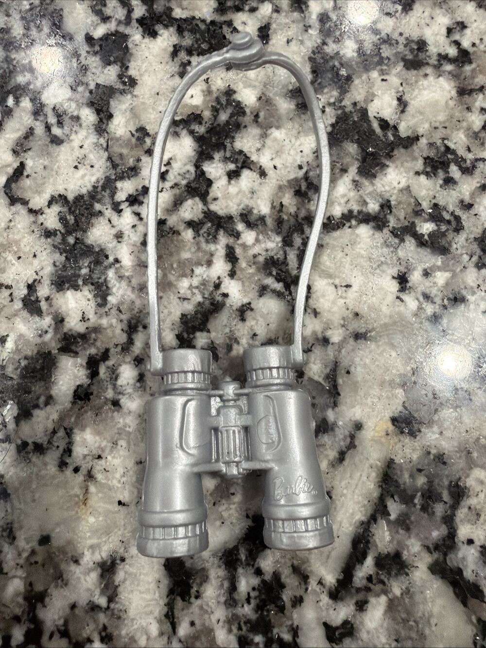 Vintage Barbie Doll Gray Binoculars With Neck / Shoulder Straps Camping Hiking